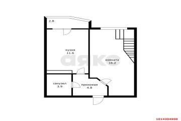 Фото №3: 2-комнатная квартира 59 м² - Динская, ул. Красная, 70