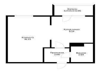 Фото №4: 1-комнатная квартира 32 м² - Краснодар, мкр. жилой комплекс Новая Португалия, ул. Лиссабонская, 109к24