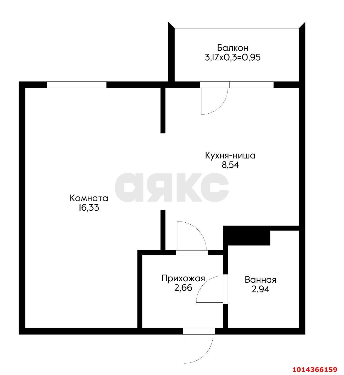 Фото №4: 1-комнатная квартира 35 м² - Краснодар, ул. Лиссабонская, 109к24