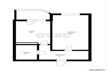 Фото №3: 1-комнатная квартира 37 м² - Краснодар, мкр. Карасунский внутригородской округ, ул. имени В.Н. Мачуги, 166А