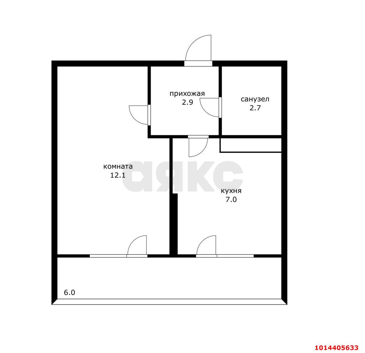 Фото №6: 1-комнатная квартира 30 м² - Краснодар, жилой комплекс Грани, ул. Западный Обход, 45