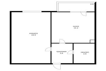 Фото №1: 1-комнатная квартира 42 м² - Адыгейск, ул. Эдепсукайская, 1/6