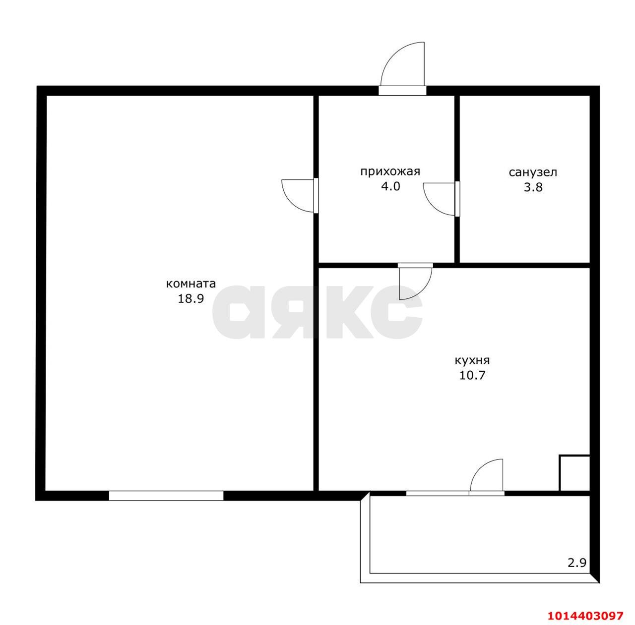 Фото №1: 1-комнатная квартира 40 м² - Адыгейск, ул. Эдепсукайская, 1/6