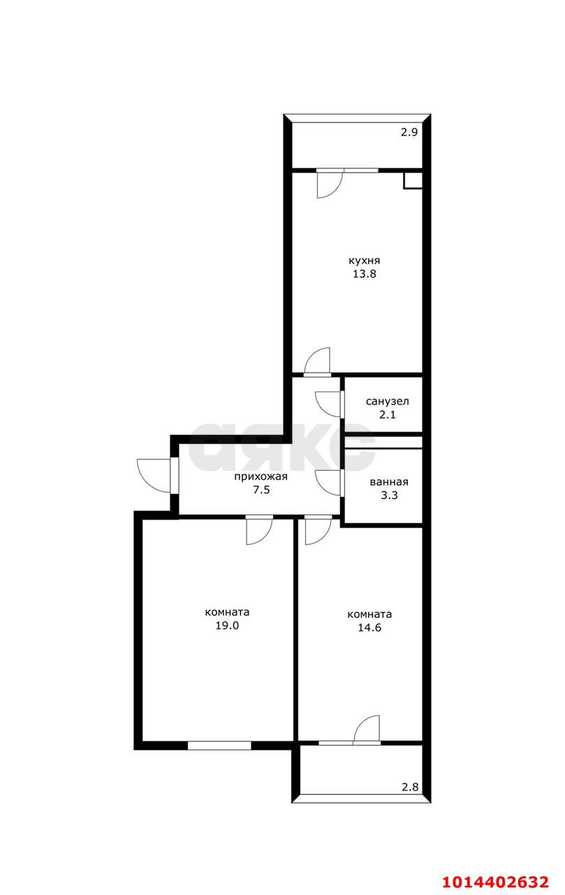 Фото №7: 2-комнатная квартира 60 м² - Адыгейск, пр-кт Ленина, 31