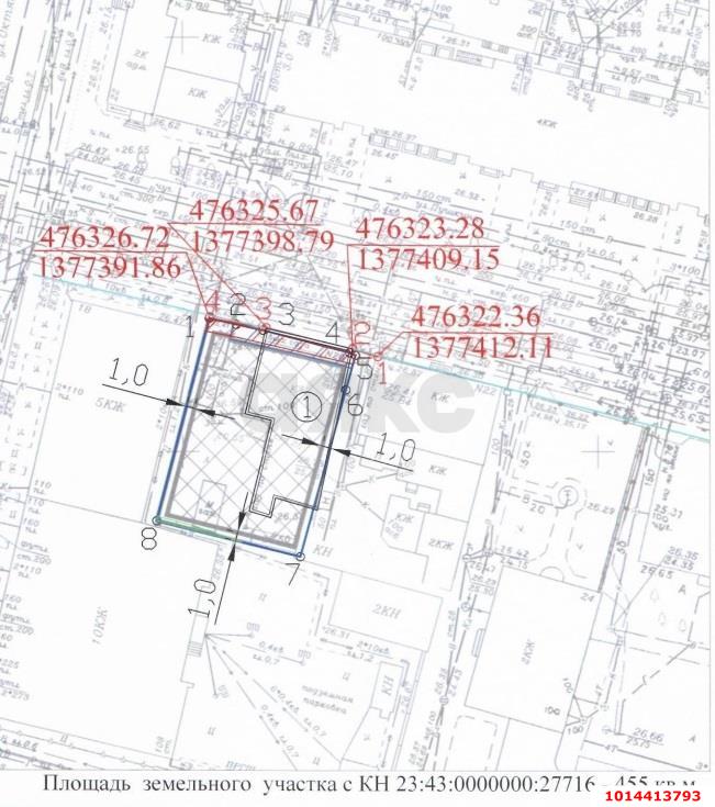 Фото №1: Земельный участок 4.55 сот. - Краснодар, Центральный внутригородской округ, Западный внутригородской округ, мкр. Центральный, ул. имени Пушкина, 20