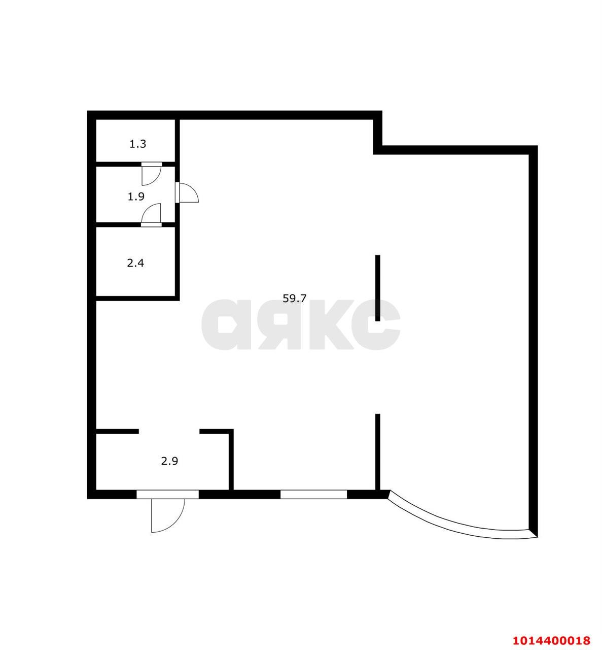 Фото №2: Коммерция 68 м² - Краснодар, Россинского, Прикубанский внутригородской округ, мкр. жилой комплекс Инсити-Парк, ул. Командорская, 1/3