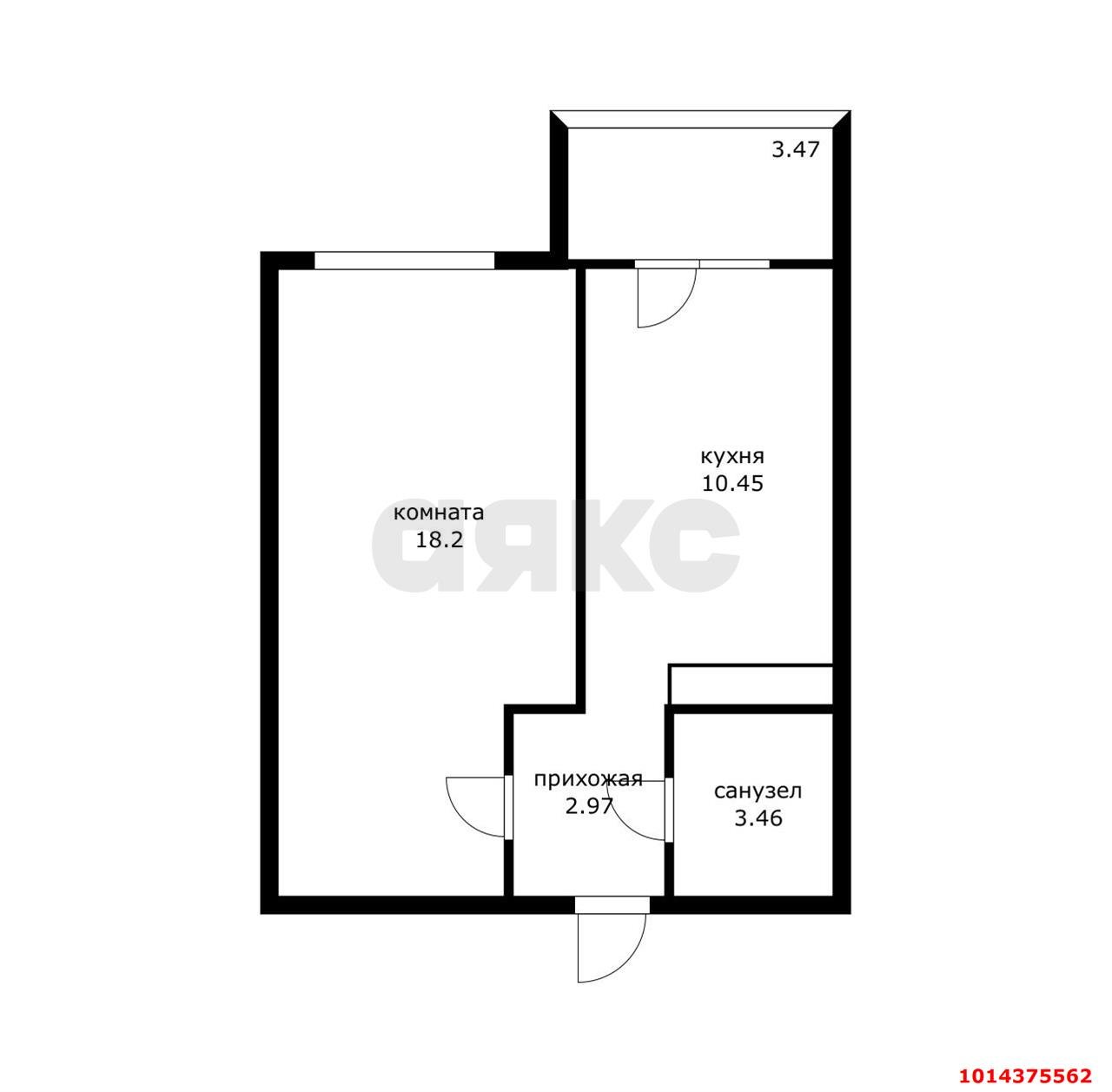 Фото №2: 1-комнатная квартира 36 м² - Краснодар, Прикубанский внутригородской округ, ул. Калужская, 16