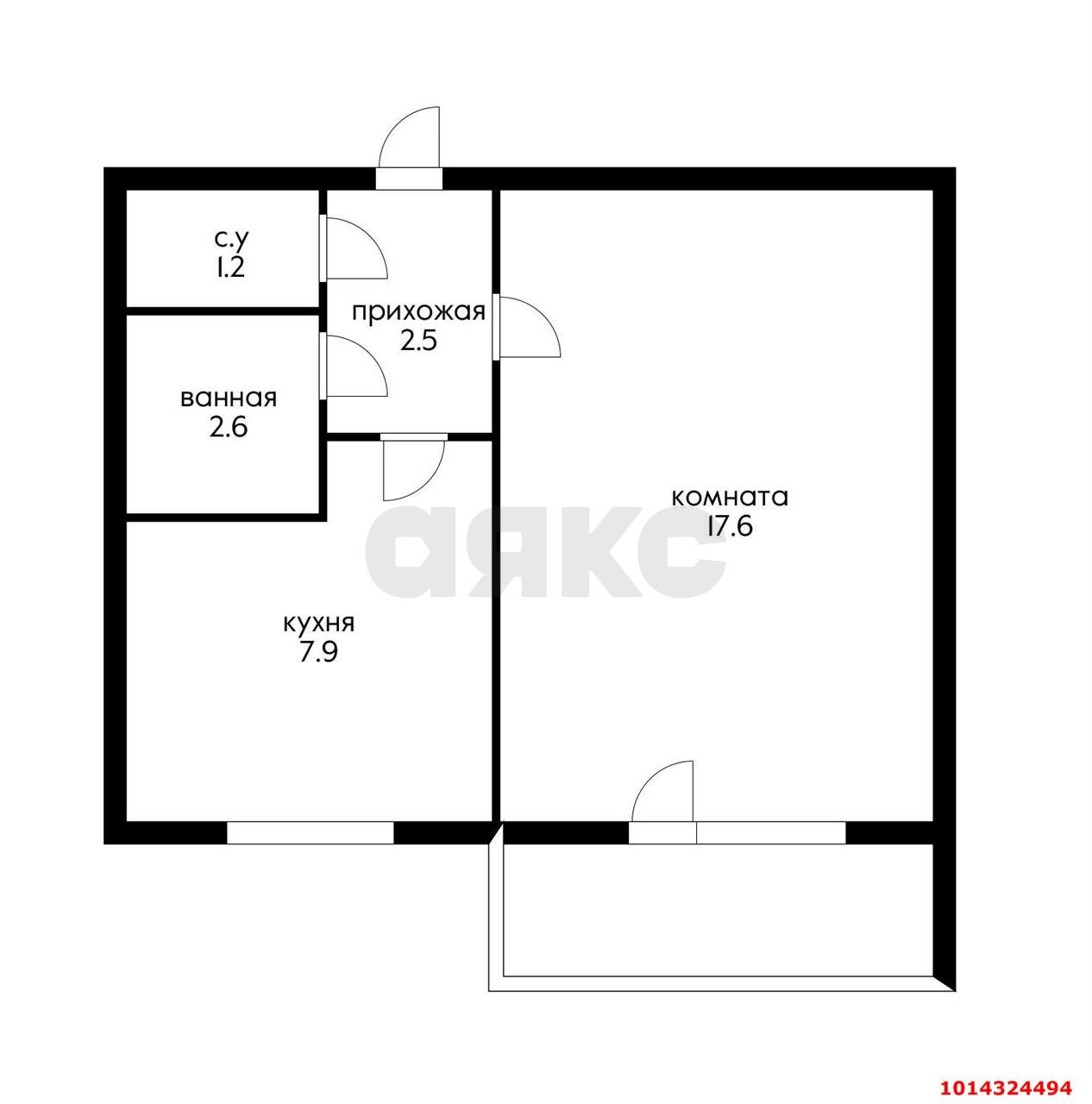 Фото №12: 1-комнатная квартира 35 м² - Краснодар, Авиагородок, ул. имени Дзержинского, 135