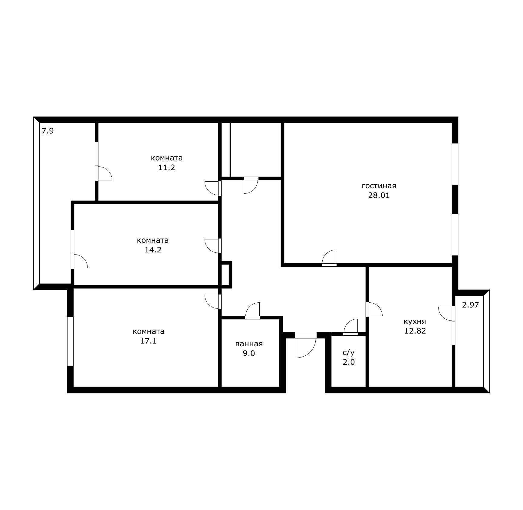 Фото №3: 4-комнатная квартира 126 м² - Краснодар, Прикубанский внутригородской округ, мкр. Завод Измерительных Приборов, ул. имени 40-летия Победы, 33/1