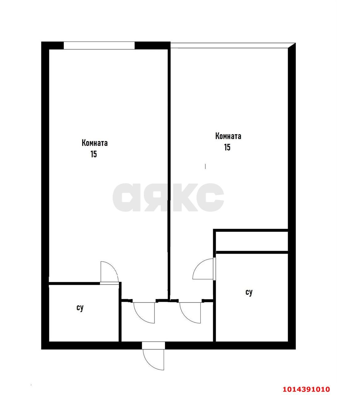 Фото №15: 2-комнатная квартира 42 м² - Краснодар, жилой комплекс Дружный, б-р Адмиралтейский, 3к3