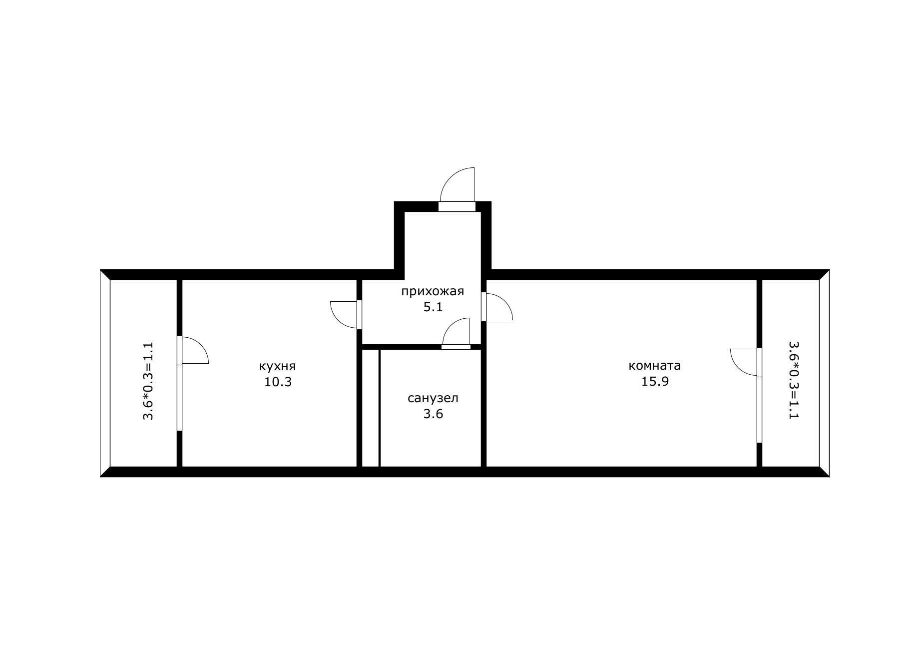 Фото №7: 1-комнатная квартира 37 м² - Российский, мкр. Прикубанский внутригородской округ, ул. имени В.М. Комарова, 21Г
