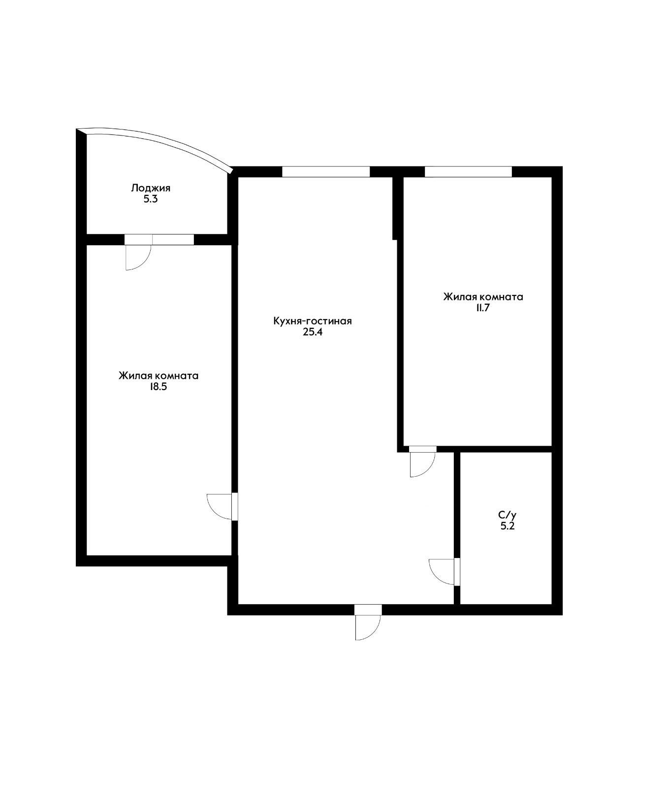 Фото №9: 2-комнатная квартира 66 м² - Краснодар, Прикубанский внутригородской округ, Россинского, мкр. жилой комплекс Инсити, ул. Командорская, 5/2