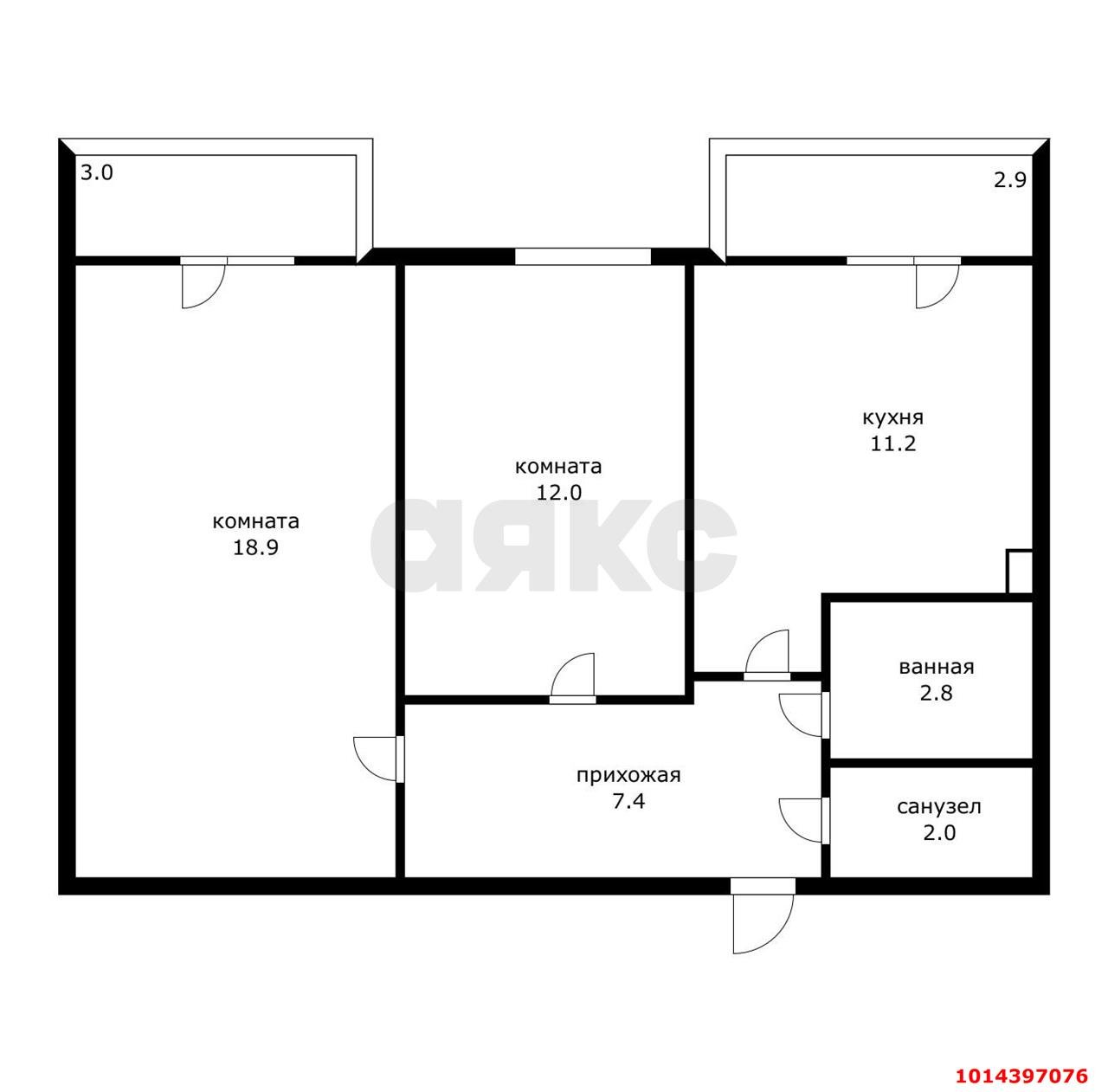 Фото №5: 2-комнатная квартира 54 м² - Адыгейск, пр-кт Ленина, 31