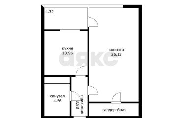 Фото №2: 1-комнатная квартира 50 м² - Краснодар, мкр. Солнечный, пр-кт Константина Образцова, 25к2
