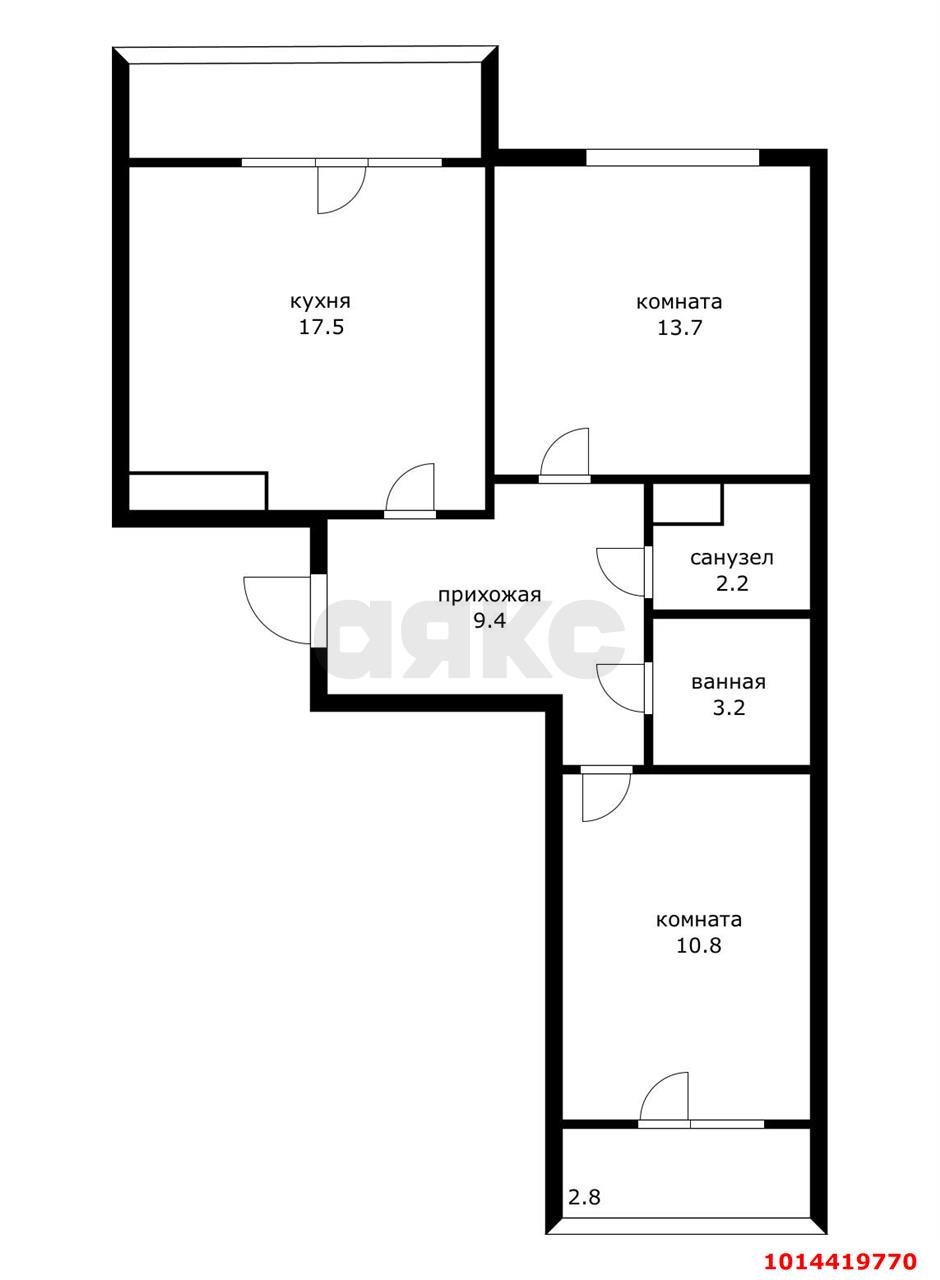 Фото №10: 2-комнатная квартира 64 м² - Краснодар, жилой комплекс Свобода, ул. Домбайская, 55к3