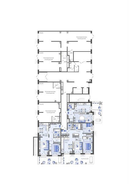 Фото №8: 3-комнатная квартира 89 м² - Тихорецк, ЖК Высочество, ул. Калинина, 114