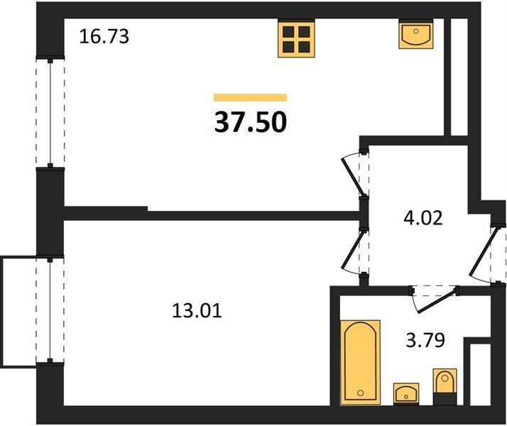 Фото №1: 1-комнатная квартира 37 м² - Тихорецк, ул. Калинина, 114