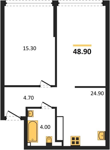 Фото №1: 1-комнатная квартира 48 м² - Краснодар, Прикубанский внутригородской округ, мкр. Догма Парк