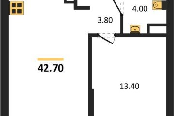 Фото №1: 1-комнатная квартира 42 м² - Краснодар, мкр. Прикубанский внутригородской округ, 