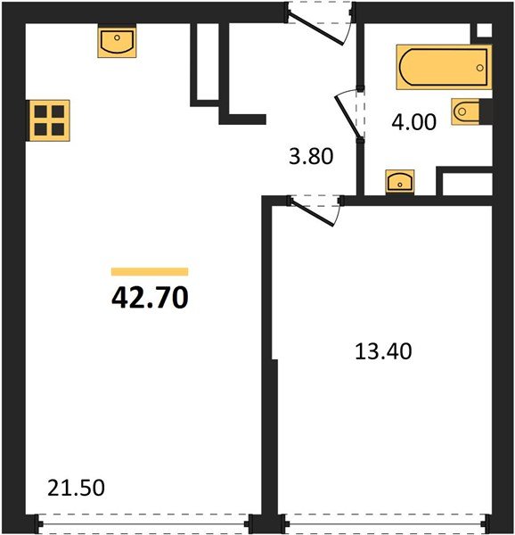 Фото №1: 1-комнатная квартира 42 м² - Краснодар, Догма Парк, мкр. Прикубанский внутригородской округ
