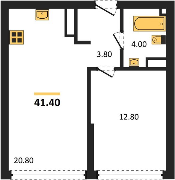 Фото №1: 1-комнатная квартира 41 м² - Краснодар, Догма Парк, мкр. Прикубанский внутригородской округ