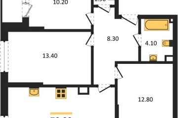 Фото №1: 3-комнатная квартира 70 м² - Краснодар, мкр. Прикубанский внутригородской округ, 