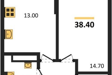 Фото №1: 1-комнатная квартира 38 м² - Краснодар, мкр. Догма Парк, 