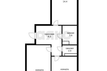Фото №1: 2-комнатная квартира 66 м² - Краснодар, мкр. жилой комплекс Выше, ул. Евгении Жигуленко, 25к3