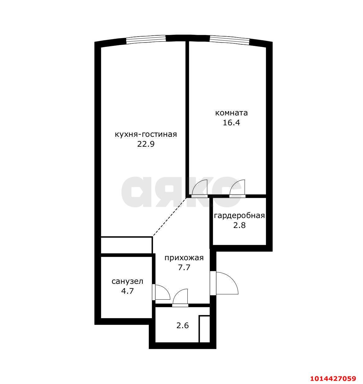 Фото №12: 1-комнатная квартира 57 м² - Краснодар, жилой комплекс Элегант, ул. Старокубанская, 137/1