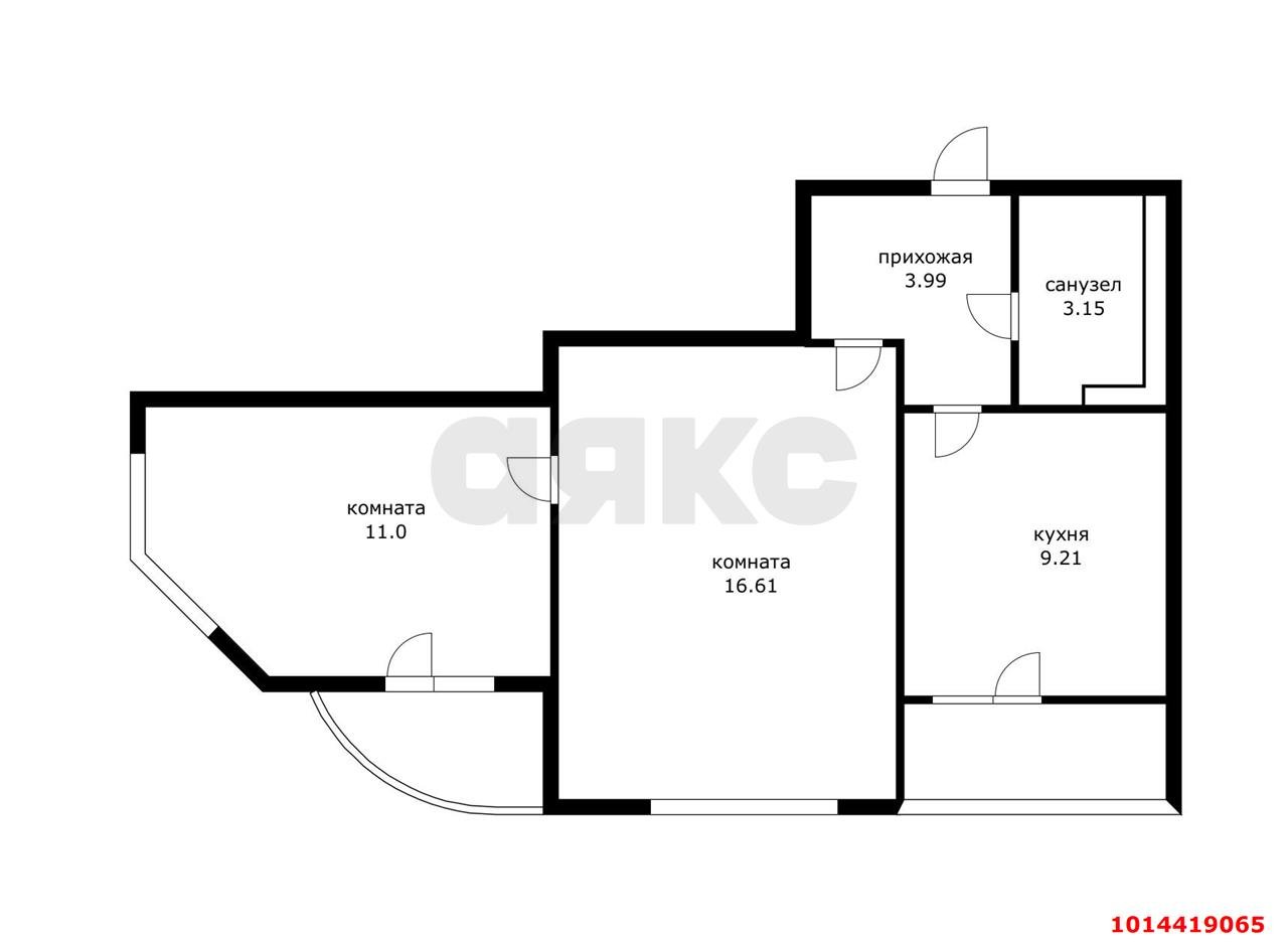 Фото №14: 2-комнатная квартира 50 м² - Краснодар, Прикубанский внутригородской округ, мкр. жилой комплекс Параллели, ул. им. Сорока А.М.