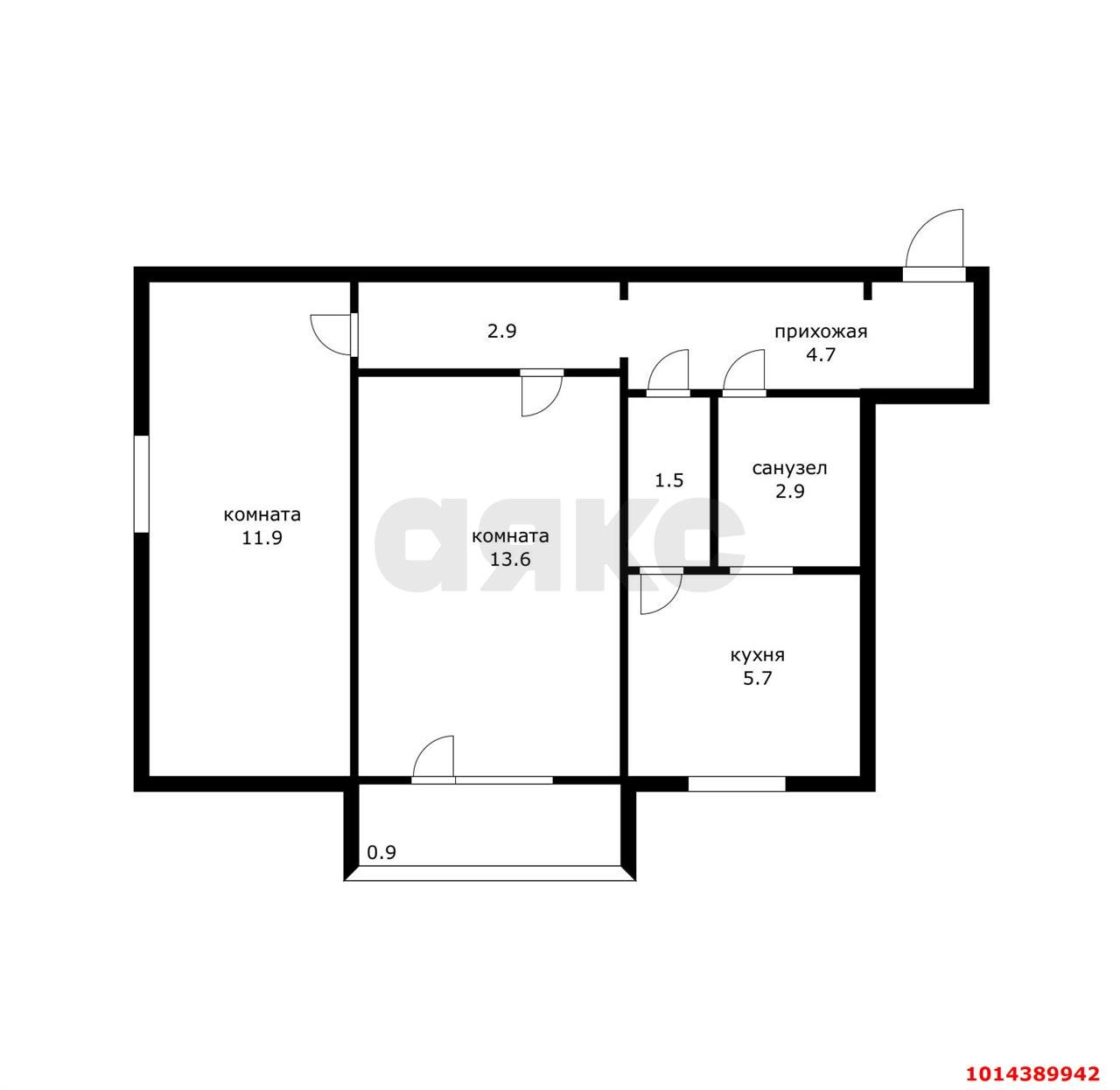 Фото №2: 2-комнатная квартира 44 м² - Краснодар, Камвольно-суконный Комбинат, ул. Сормовская, 18