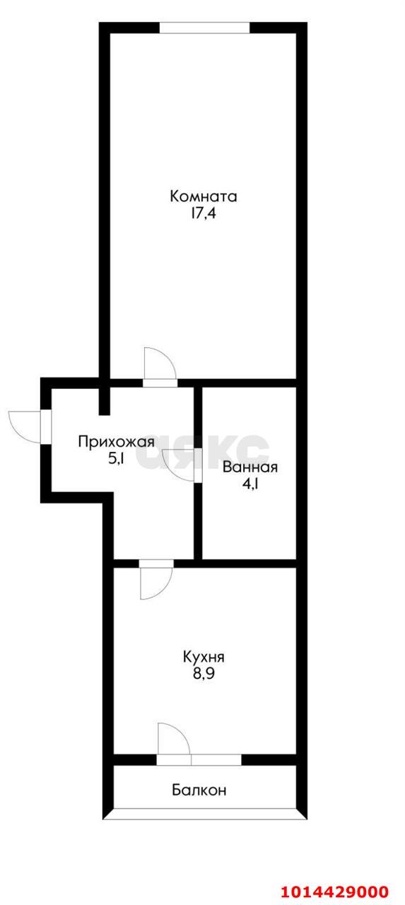 Фото №5: 1-комнатная квартира 41 м² - Новая Адыгея, жилой комплекс Родной Дом, ул. Бжегокайская, 31/5А