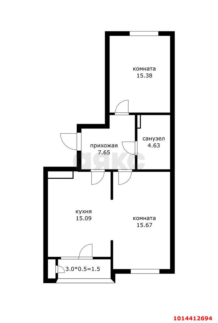 Фото №7: 2-комнатная квартира 60 м² - Краснодар, жилой комплекс Новелла, ул. Питерская, 40к4