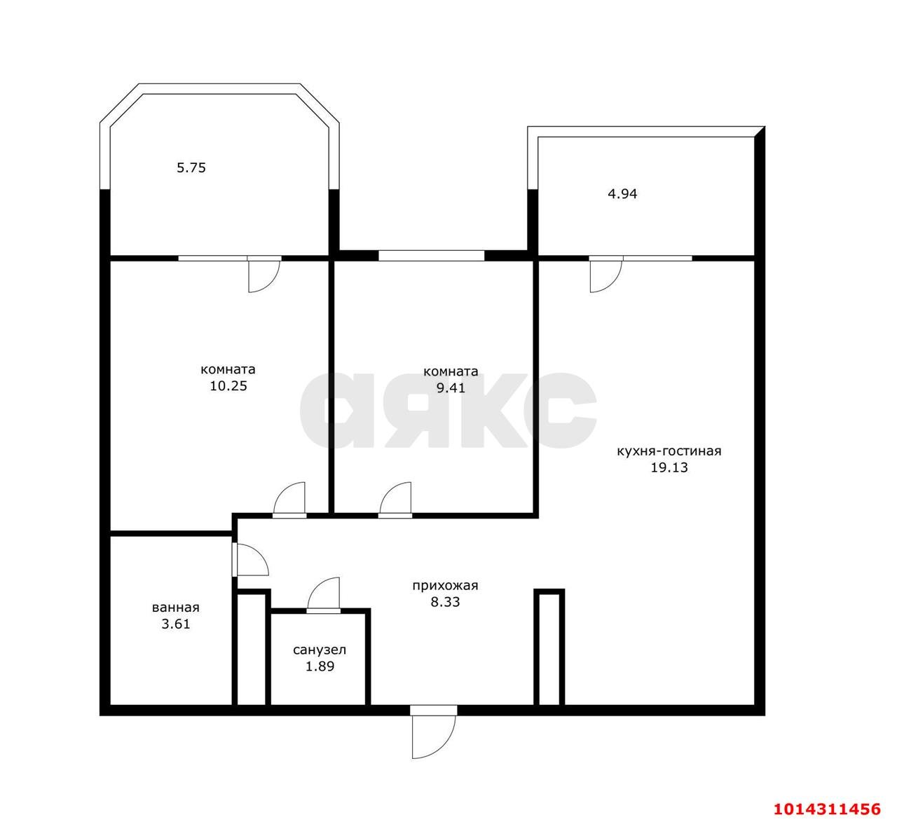Фото №1: 2-комнатная квартира 63 м² - Краснодар, ЖК Все Свои Вип, ул. Колхозная, 5/1