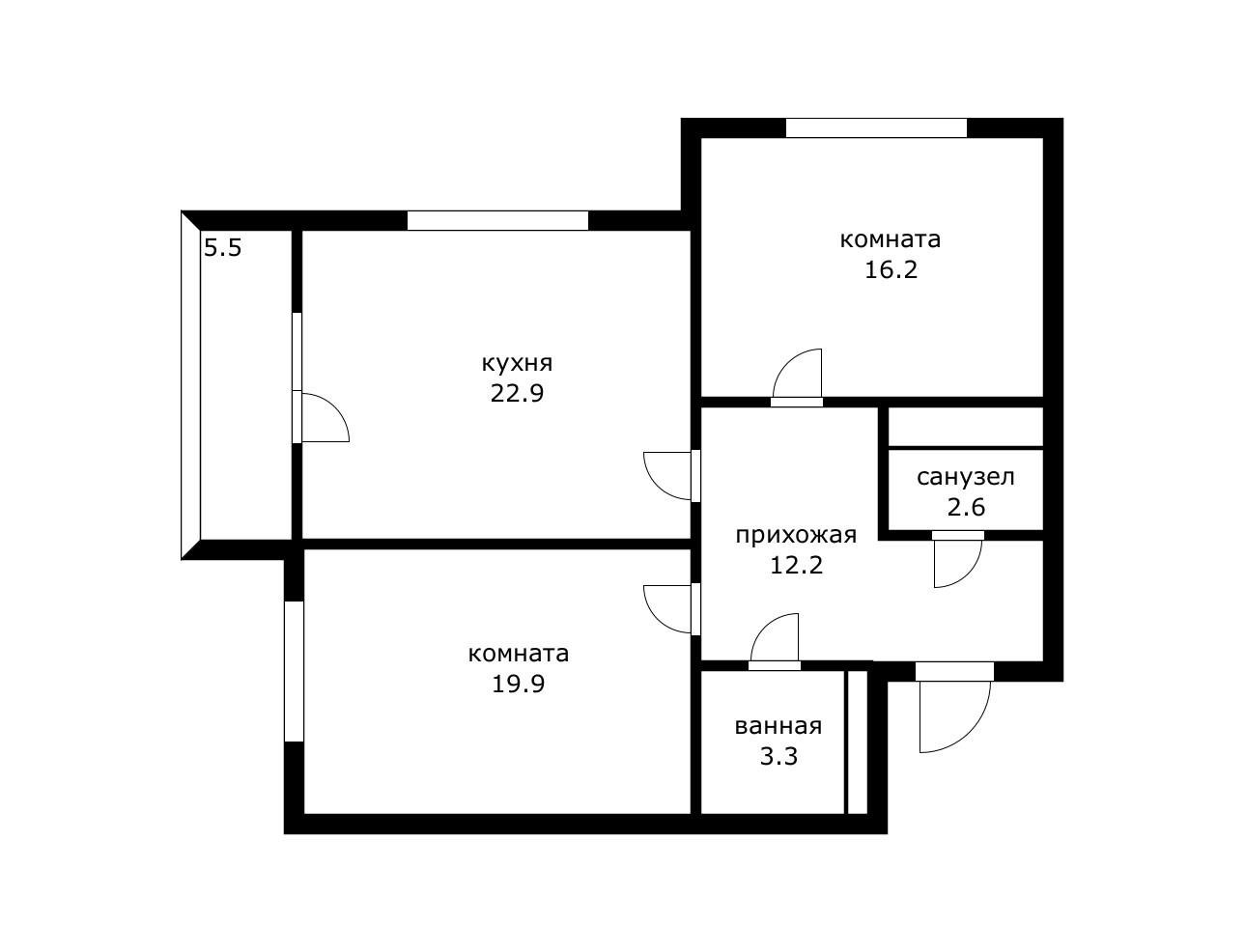 Фото №20: 2-комнатная квартира 82 м² - Краснодар, Пашковский, Карасунский внутригородской округ, мкр. жилой комплекс Империал, ул. Леонида Лаврова, 8к1ск2