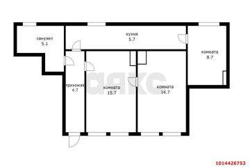 Фото №2: 3-комнатная квартира 52 м² - Краснодар, мкр. Центральный, ул. Горького, 129