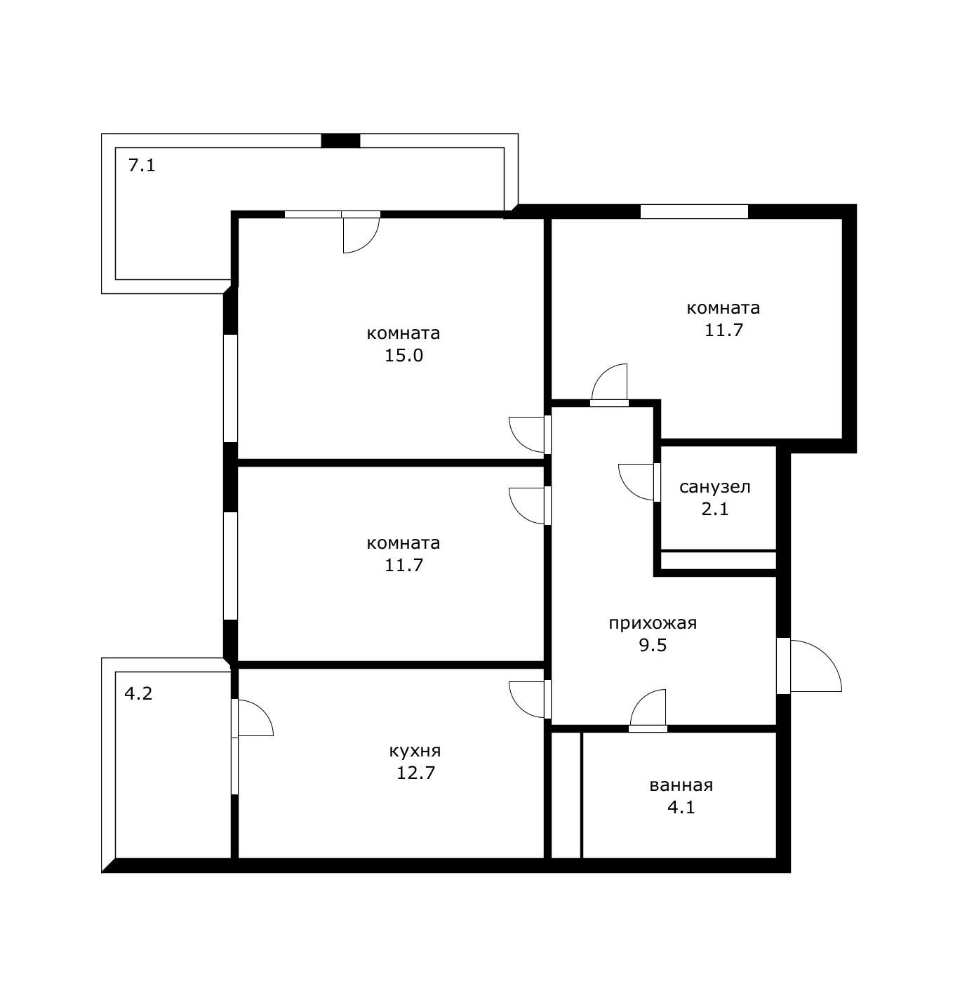 Фото №5: 3-комнатная квартира 78 м² - Краснодар, Прикубанский внутригородской округ, мкр. жилой комплекс Отражение, ул. Конгрессная, 43