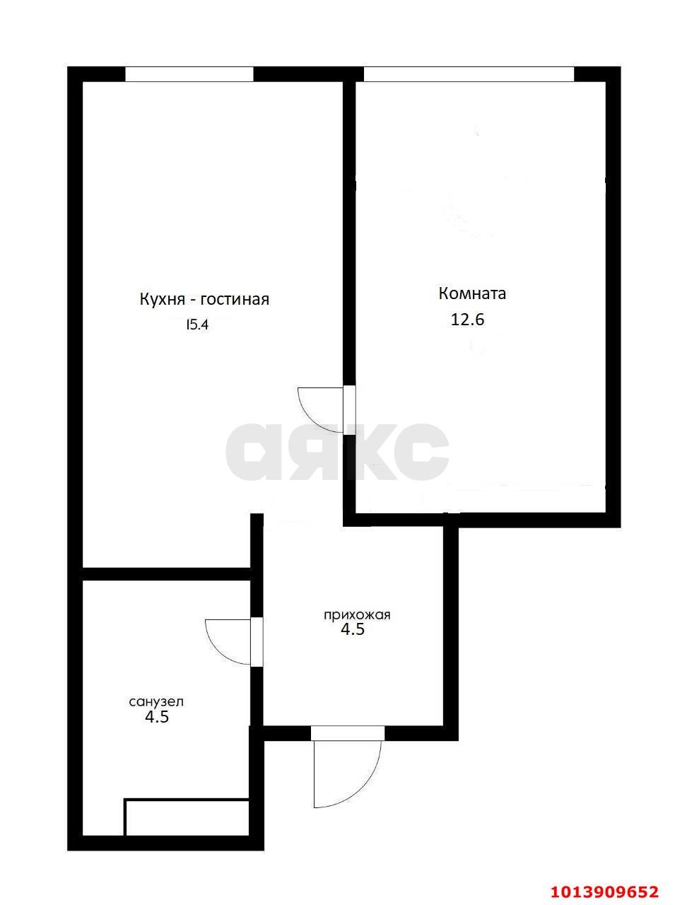 Фото №11: 1-комнатная квартира 39 м² - Краснодар, жилой комплекс Квартет, ул. имени Снесарева, 10к2