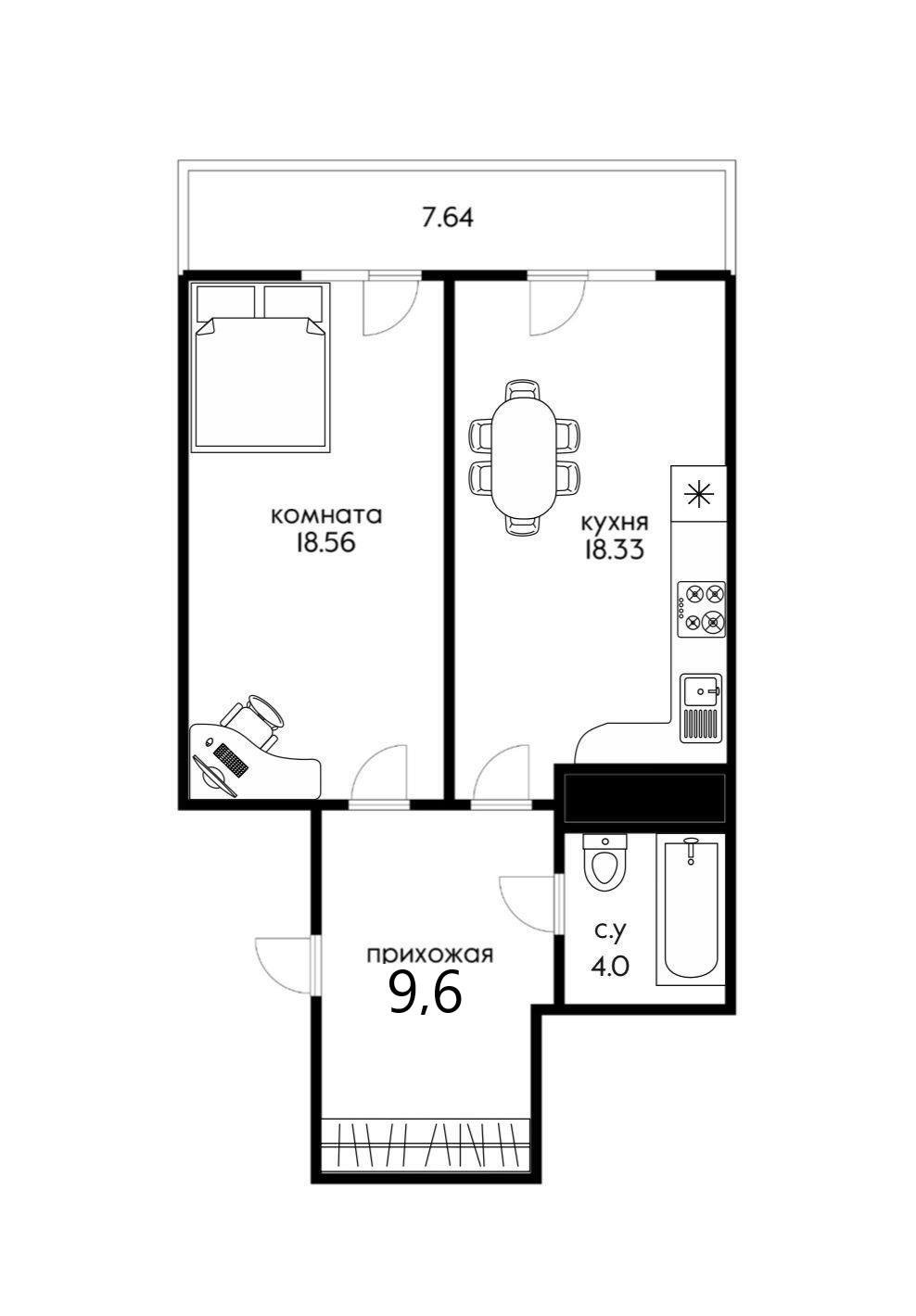 Фото №10: 1-комнатная квартира 56 м² - Краснодар, Карасунский внутригородской округ, жилой комплекс Квартет, мкр. Гидростроителей, ул. имени Снесарева, 10