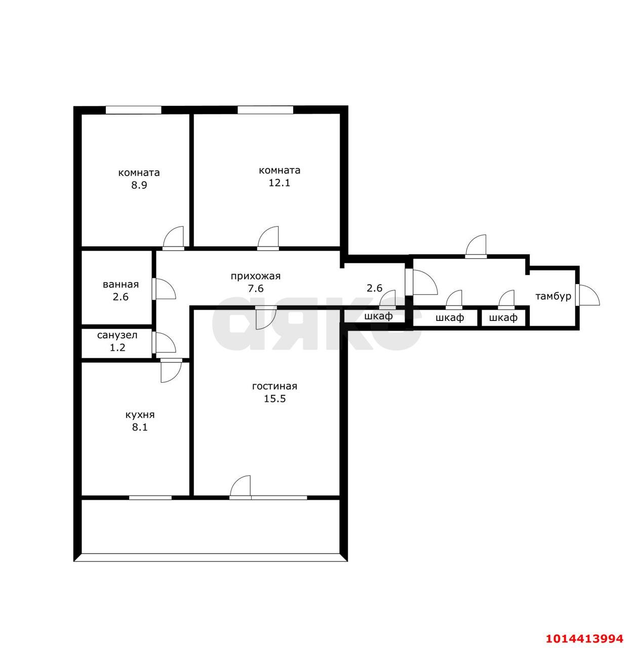 Фото №20: 3-комнатная квартира 65 м² - Краснодар, Черёмушки, ул. Ставропольская, 221/2