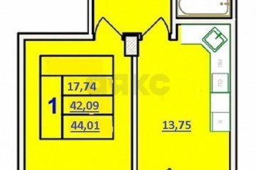 Фото №4: 1-комнатная квартира 44 м² - Краснодар, мкр. жилой комплекс Фрегат, ул. Симферопольская, 58/3