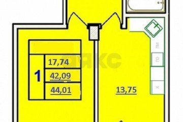 Фото №4: 1-комнатная квартира 44 м² - Краснодар, мкр. жилой комплекс Фрегат, ул. Симферопольская, 58/3