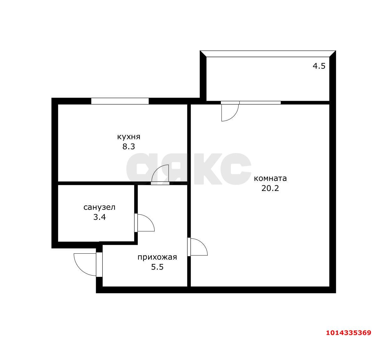 Фото №6: 1-комнатная квартира 42 м² - Хадыженск, ул. Аэродромная, 5/4