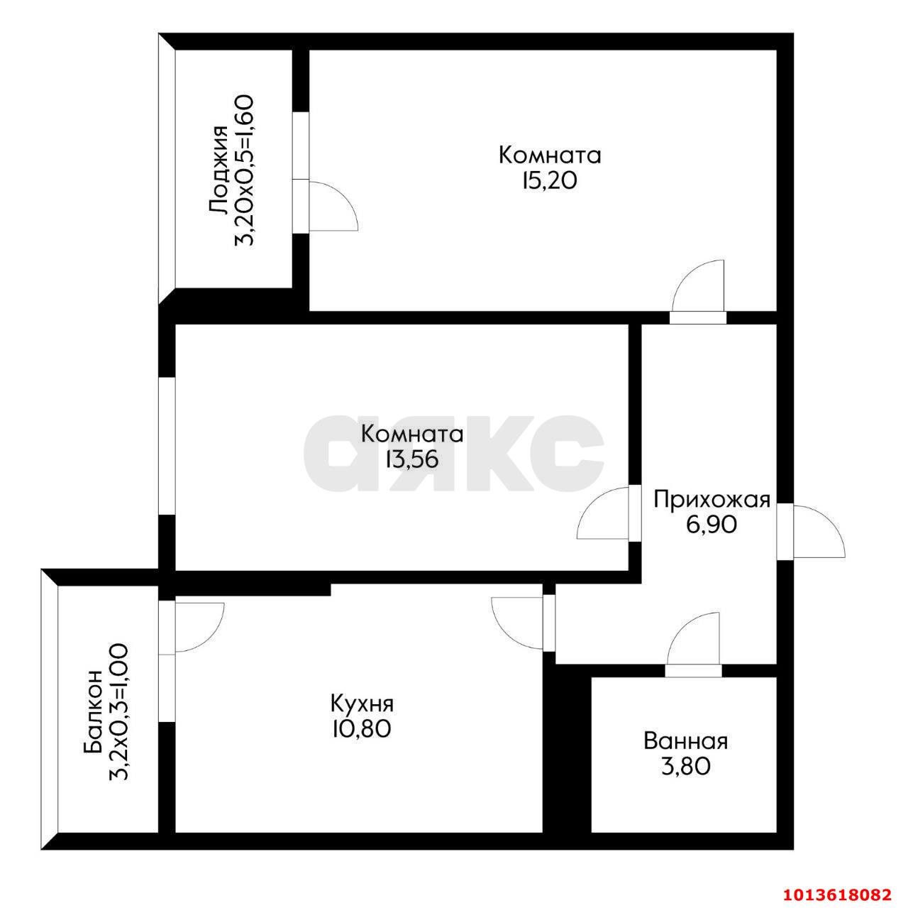 Фото №13: 2-комнатная квартира 56 м² - Краснодар, Молодёжный, ул. Дубравная, 1
