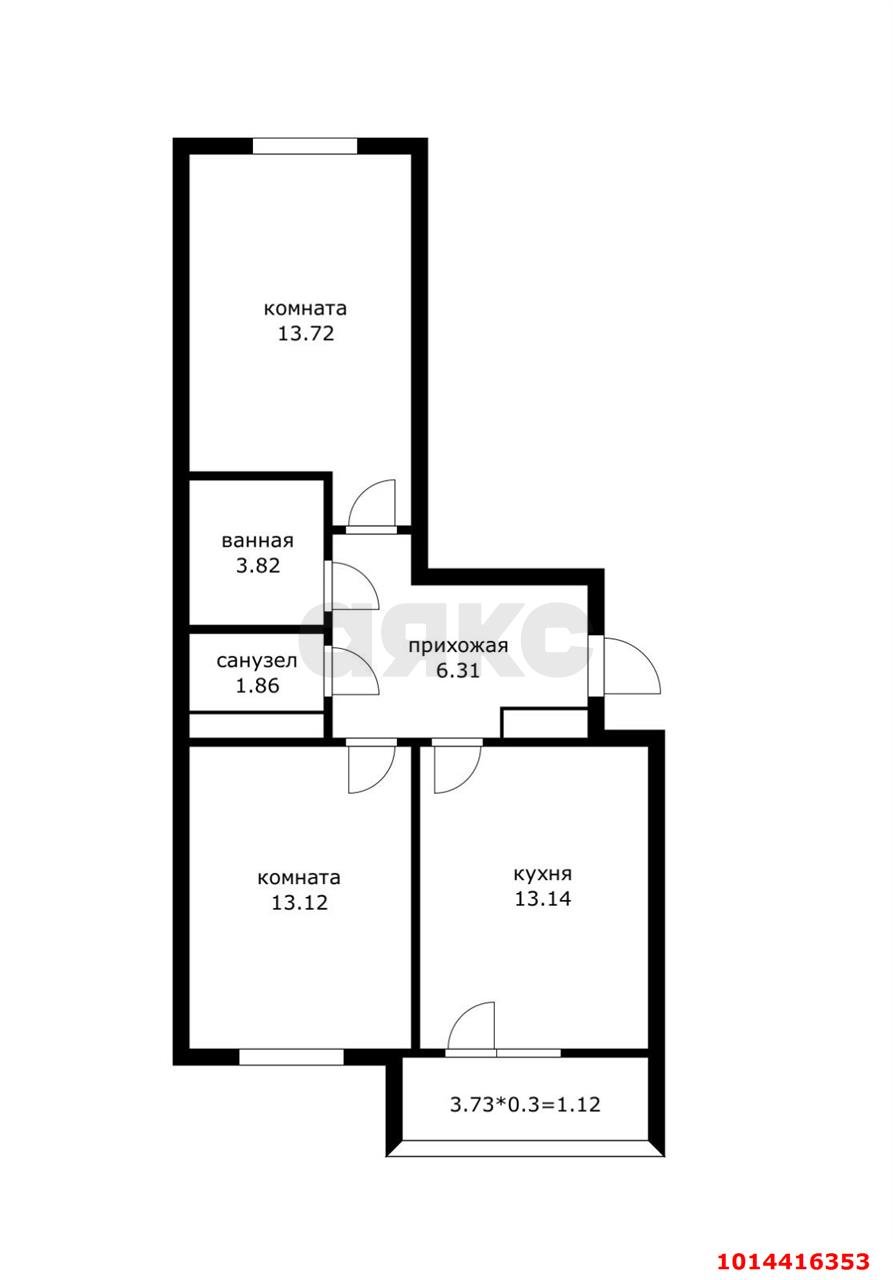 Фото №1: 2-комнатная квартира 54 м² - Краснодар, жилой комплекс Облака, ул. имени Генерала Корнилова, 9