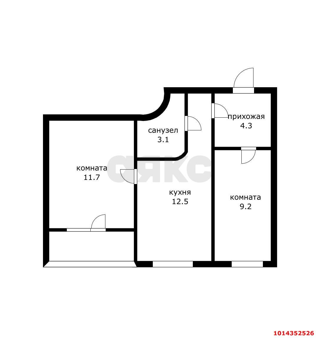 Фото №13: 2-комнатная квартира 41 м² - Краснодар, Краевая Клиническая Больница, ул. Восточно-Кругликовская, 47/2