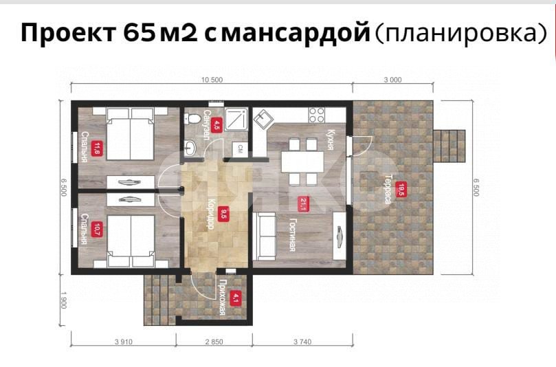 Фото №13: Дом 81 м² + 5.1 сот. - Стрелка, коттеджный  Встречный, ул. Крымская, 56