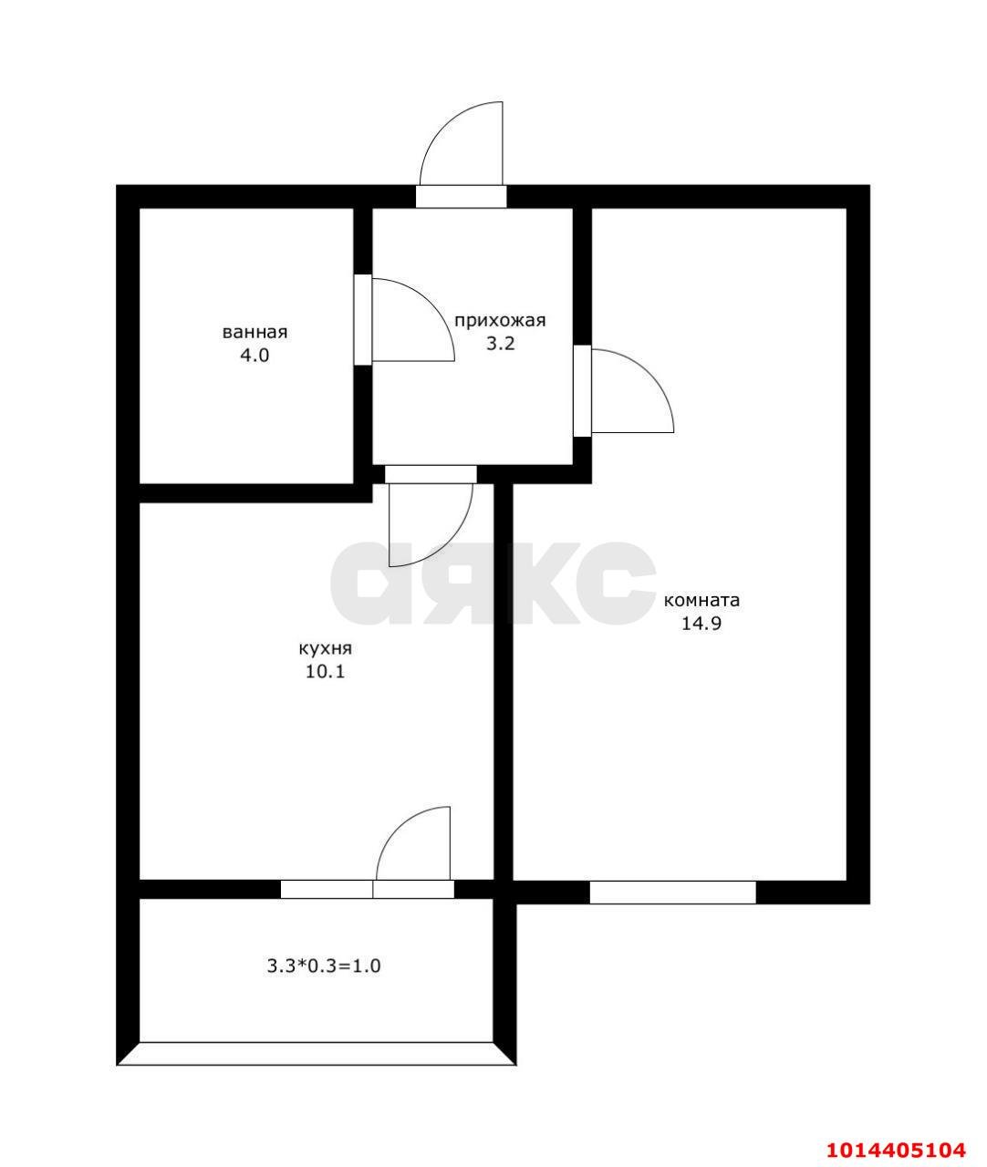 Фото №8: 1-комнатная квартира 32 м² - Краснодар, жилой комплекс Ракурс, ул. имени Героя Ростовского, 8