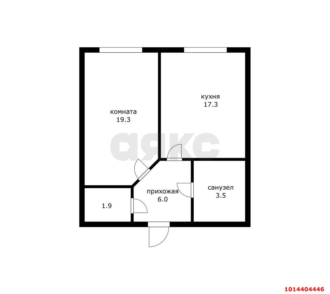 Фото №2: 2-комнатная квартира 44 м² - Краснодар, Новый, ул. 2-я Трудовая, 1