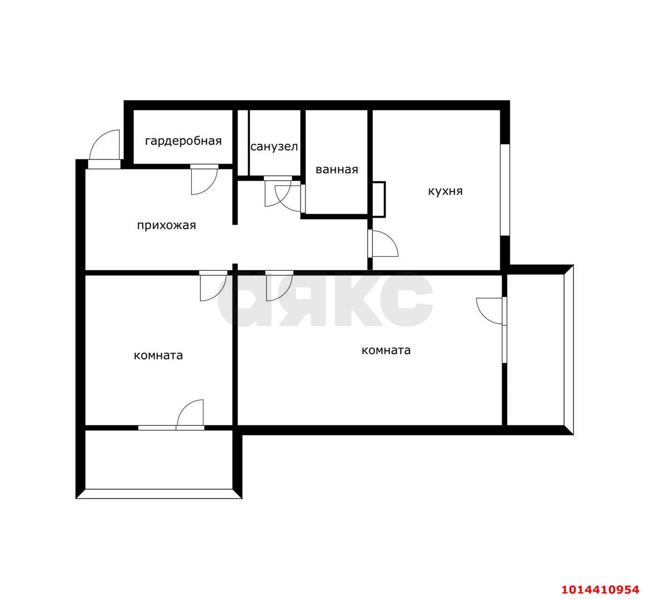 Фото №2: 2-комнатная квартира 60 м² - Краснодар, Восточно-Кругликовский, ул. Героев-Разведчиков, 30